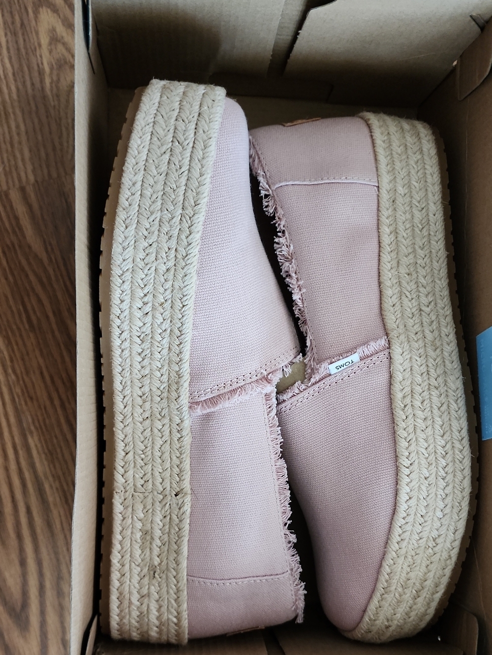Toms Pink Platform Espadrille Slip-On Sneakers